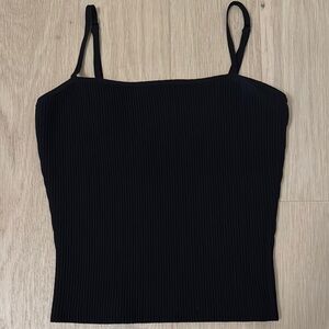 Aritiza Black Ribbed Women's Top